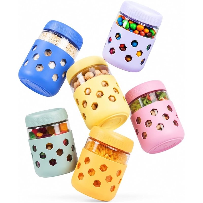 SOFT-Glass Jars With Airtight  - Meal Prep Oatmeal Jars 评论和价格