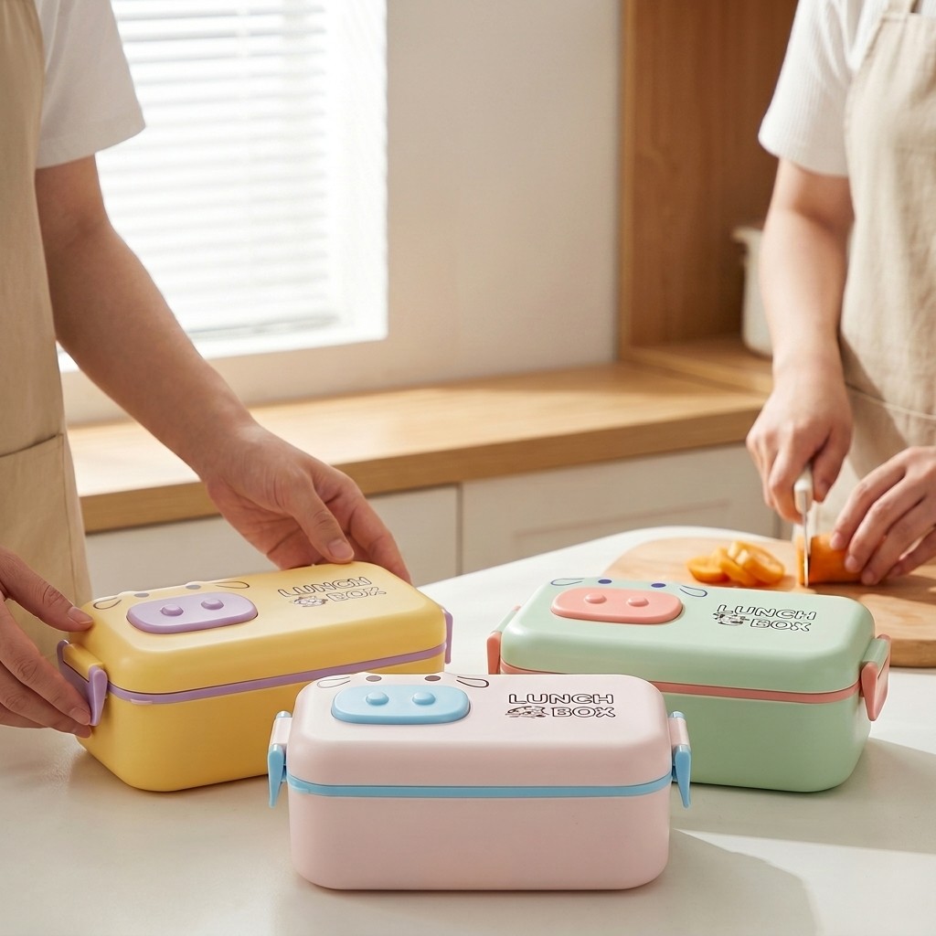Kawaii Plastic Bento Box for K - Meal Prep Or Prep Meal 评论和价格