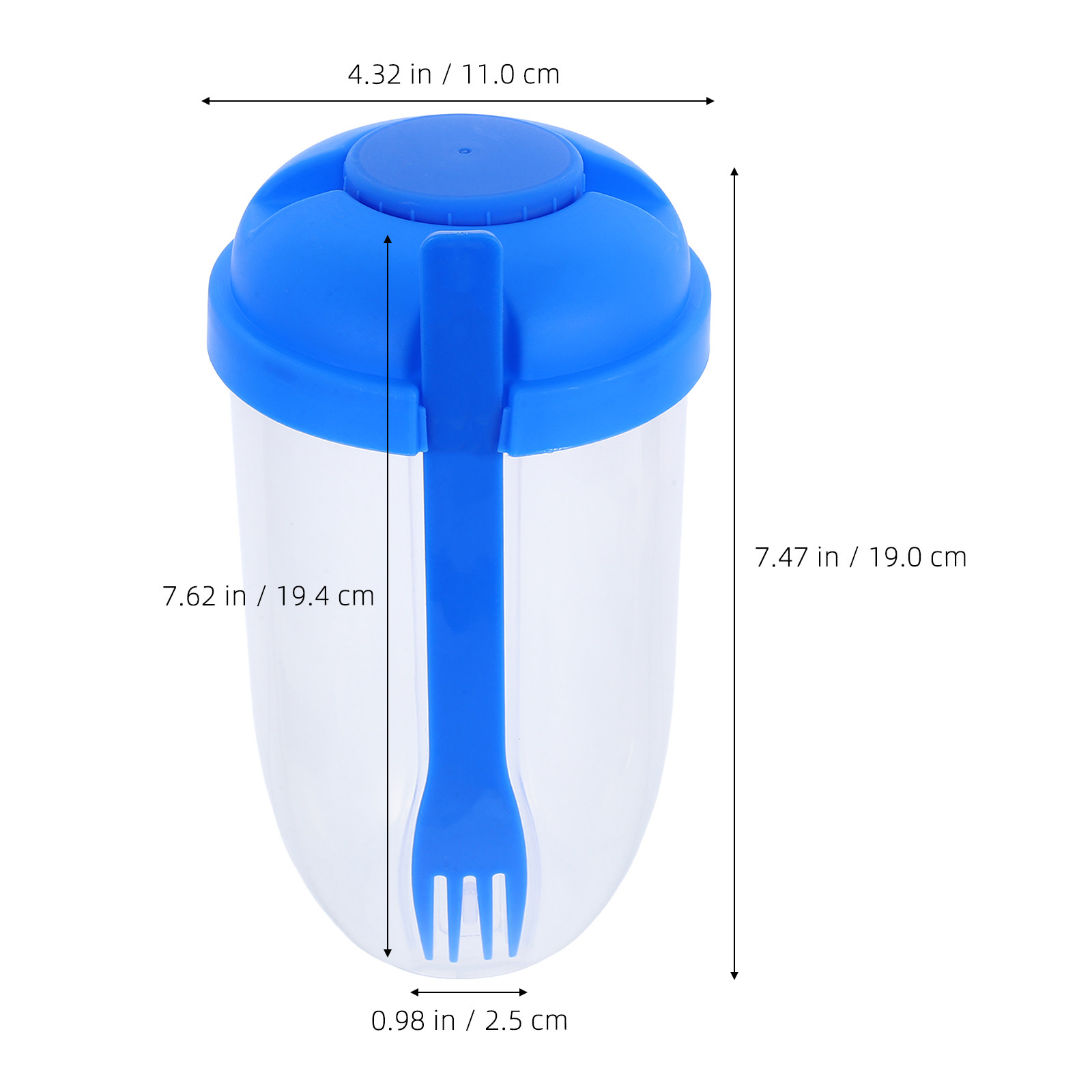 Salad Shaker Jar with Fork Por - Meal Prep Oatmeal Jars 评论和价格