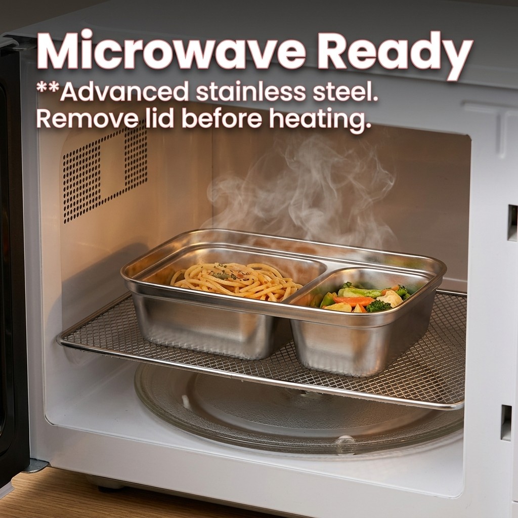 Microwave Safe 304 Stainless S - Meal Prep Recipes 评论和价格