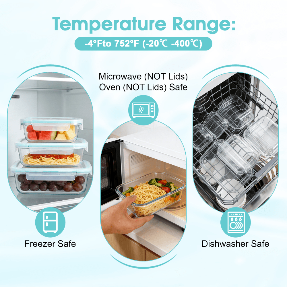 Glass Food Storage Containers  - Meal Prep Kit 评论和价格