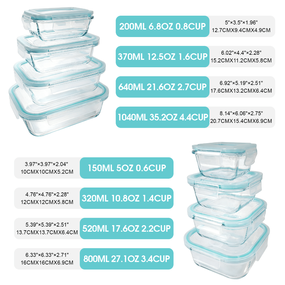 Glass Food Storage Containers  - Meal Prep Kit 评论和价格