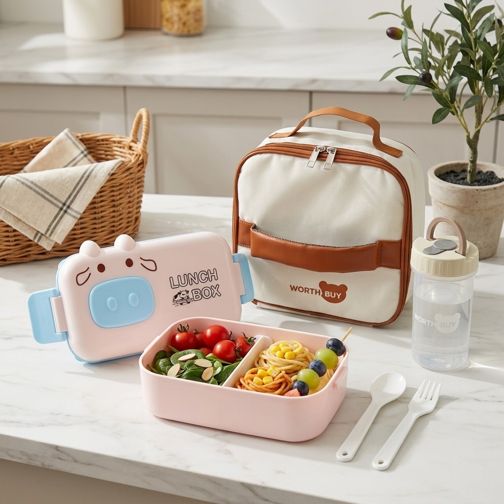 Kids Bento Box Plastic Microwa - Meal Prep Or Prep Meal 评论和价格