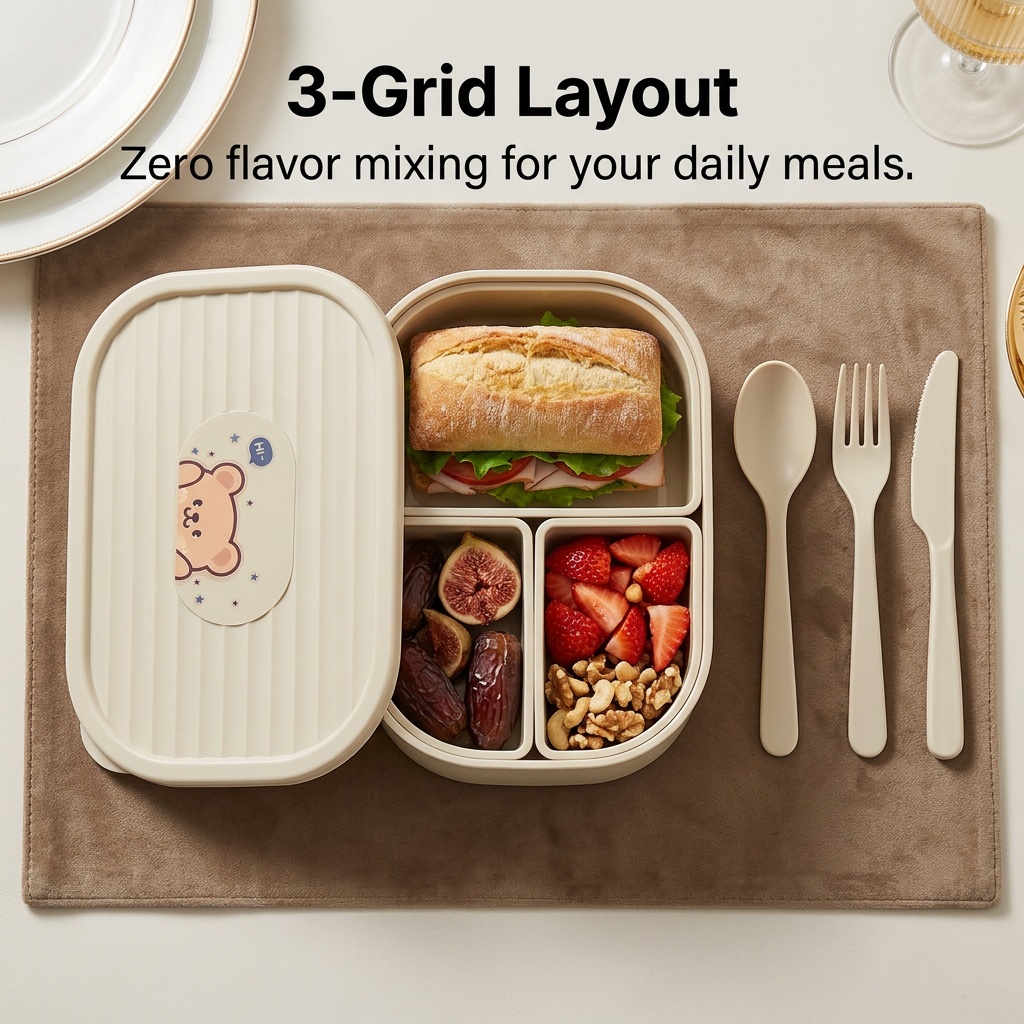 Kawaii Kids Bento Box Plastic  - Meal Prep Or Prep Meal 评论和价格