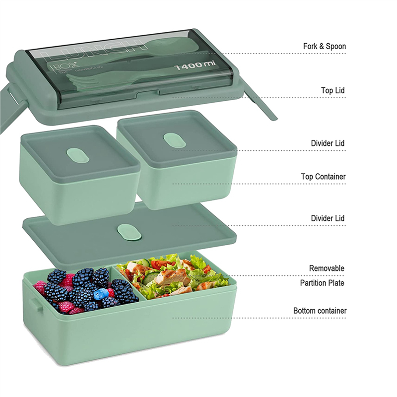 ABXF-2X Bento Box Kit, 47.35OZ - Meal Prep Kit 评论和价格