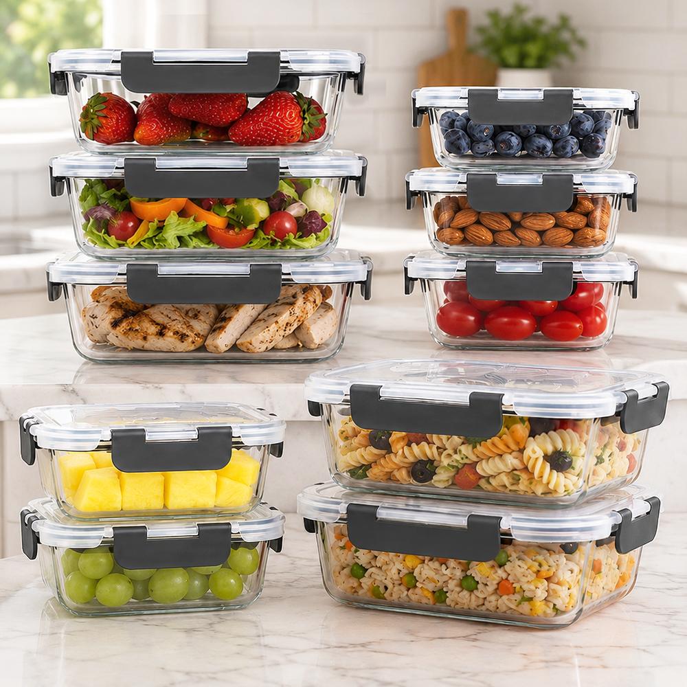 Glass Food Storage Containers  - Meal Prep Kit 评论和价格