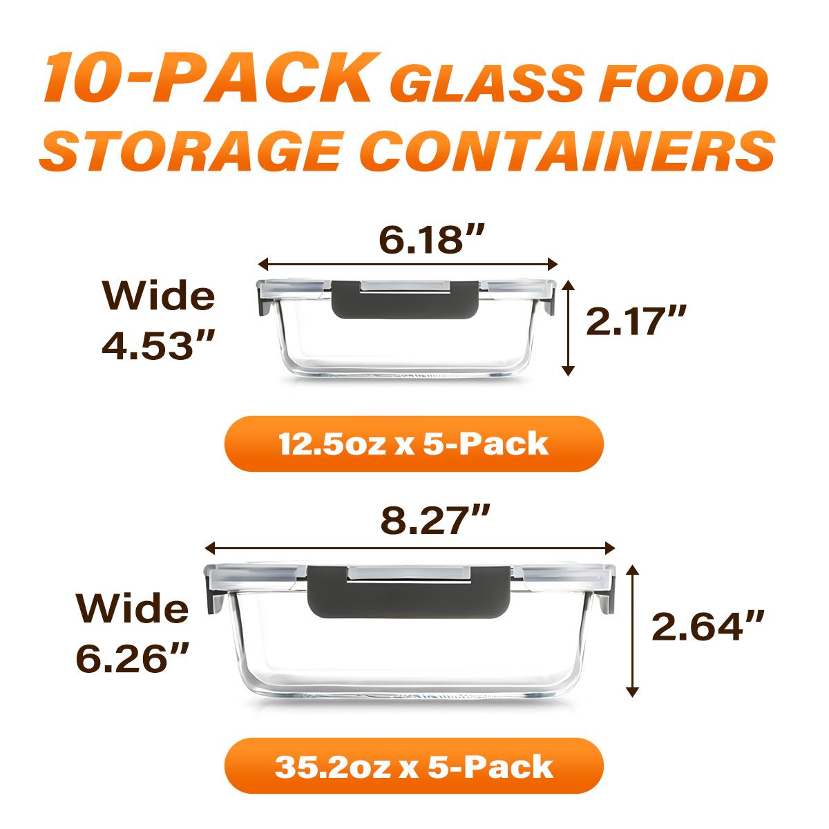 Glass Food Storage Containers  - Meal Prep Kit 评论和价格