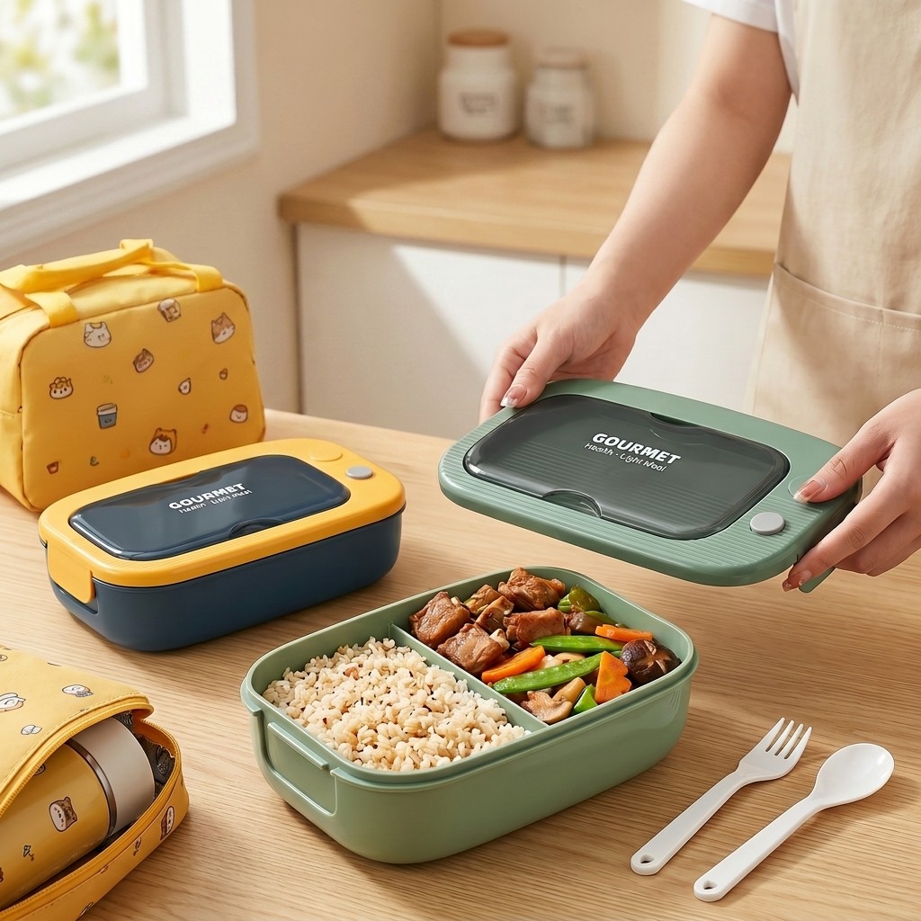 Microwavable Plastic Bento Box - Meal Prep Or Prep Meal 评论和价格