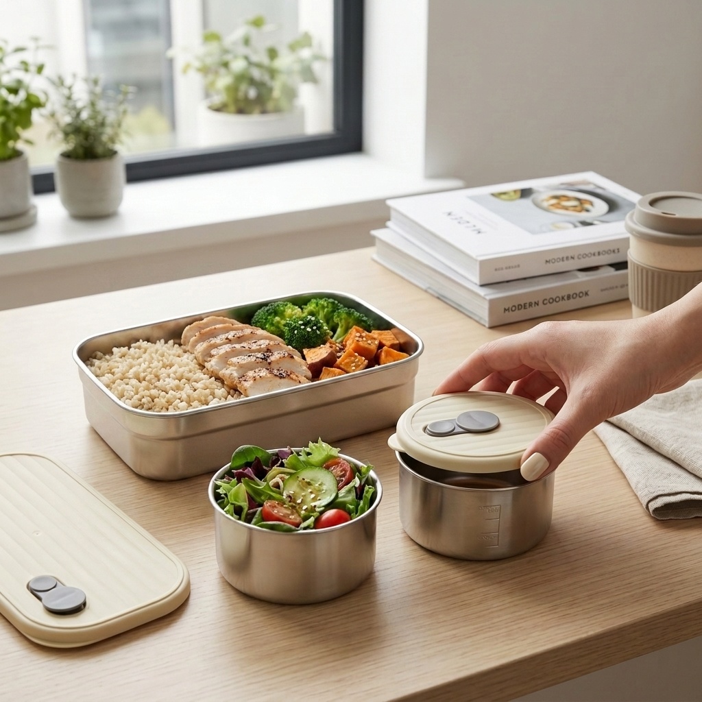 Microwave Safe 304 Stainless S - Meal Prep Recipes 评论和价格