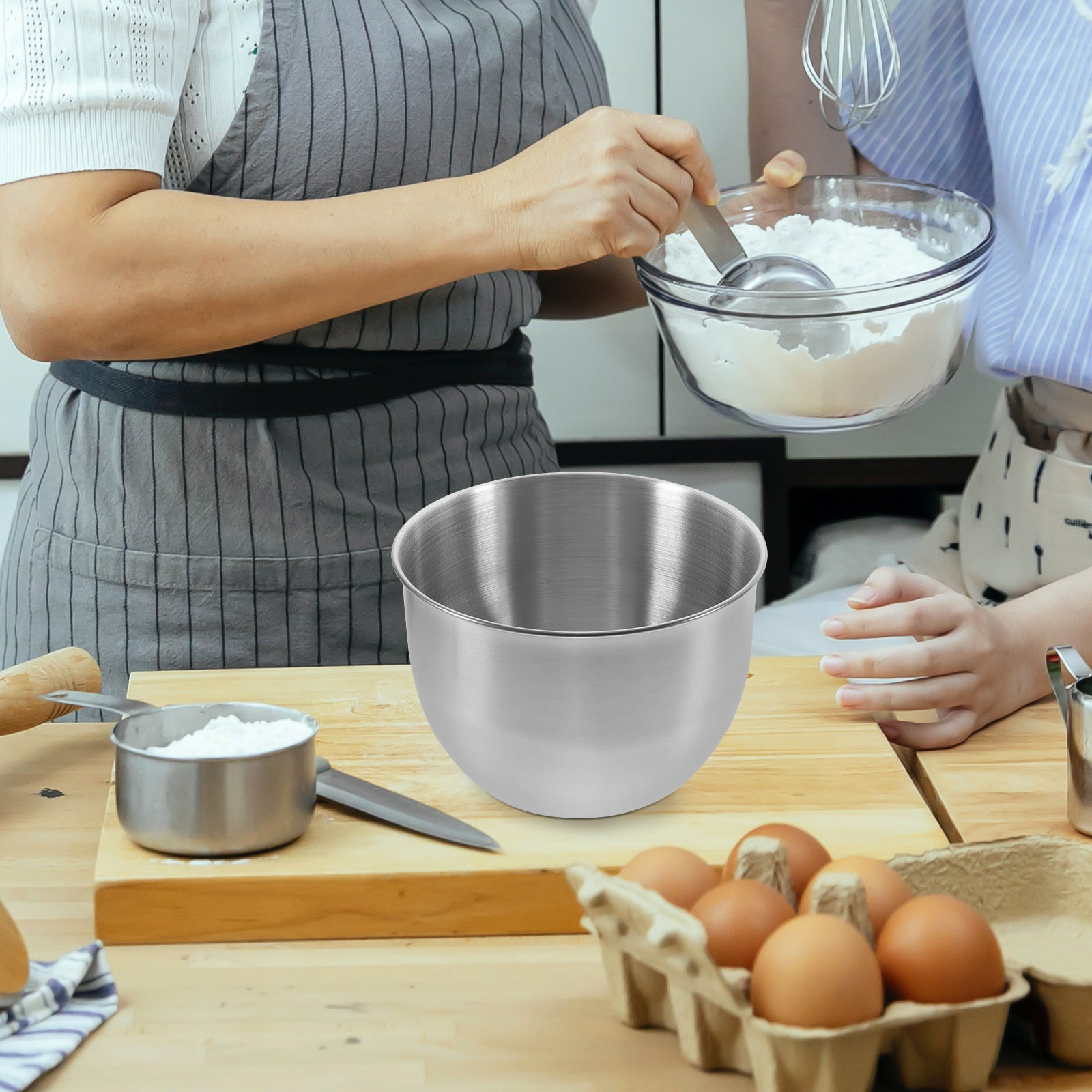 Deep Stainless Steel Mixing Bo - Meal Prep Kitchen 评论和价格