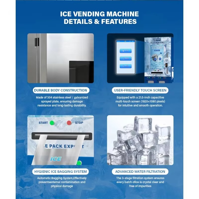 Commercial Fully Automatic Ice - Meal Prep Vending Machine 评论和价格