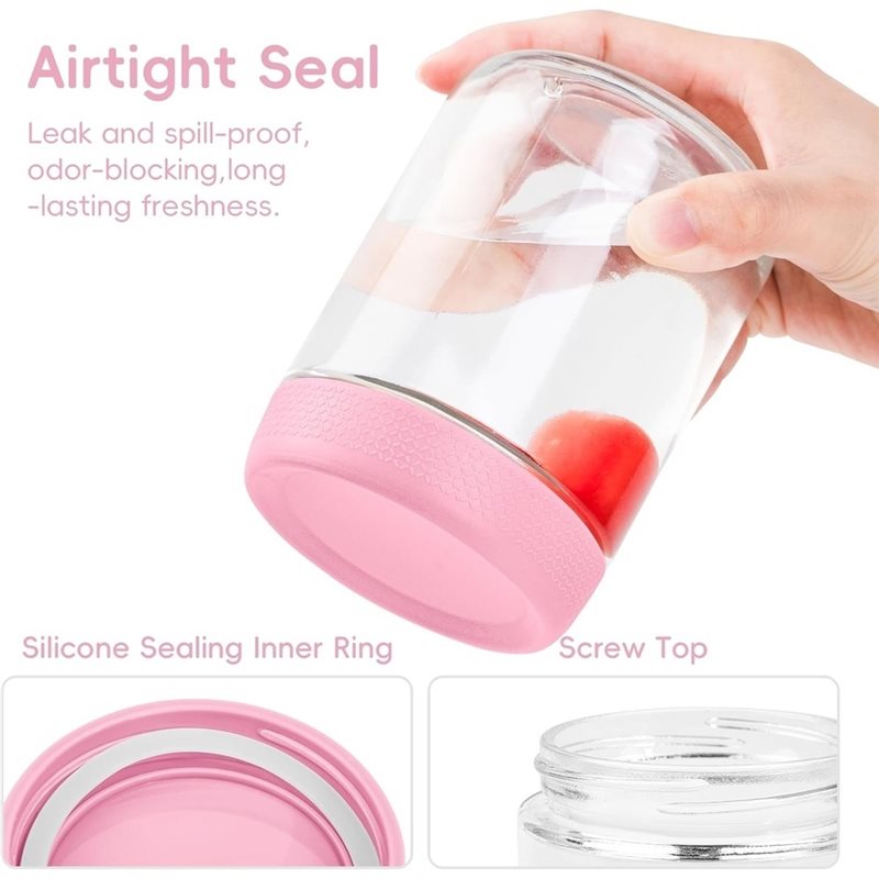 AB33-Glass Jars With Airtight  - Meal Prep Oatmeal Jars 评论和价格